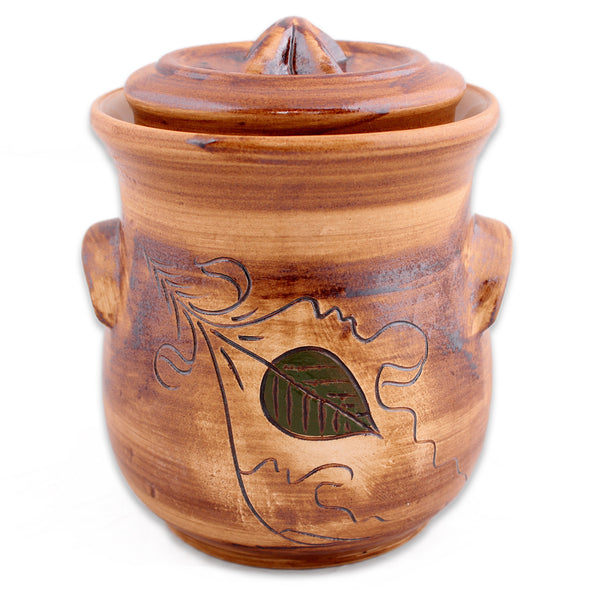 Artisan Fermenting Crock - Leaves 2.5L or 5L